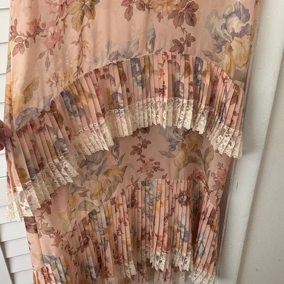 Zimmermann Floral Midi Dress with Lace Details - Picture 7 of 15